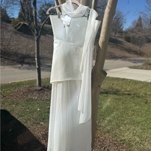MATTERS STORE Monaco White Dress with Scarf